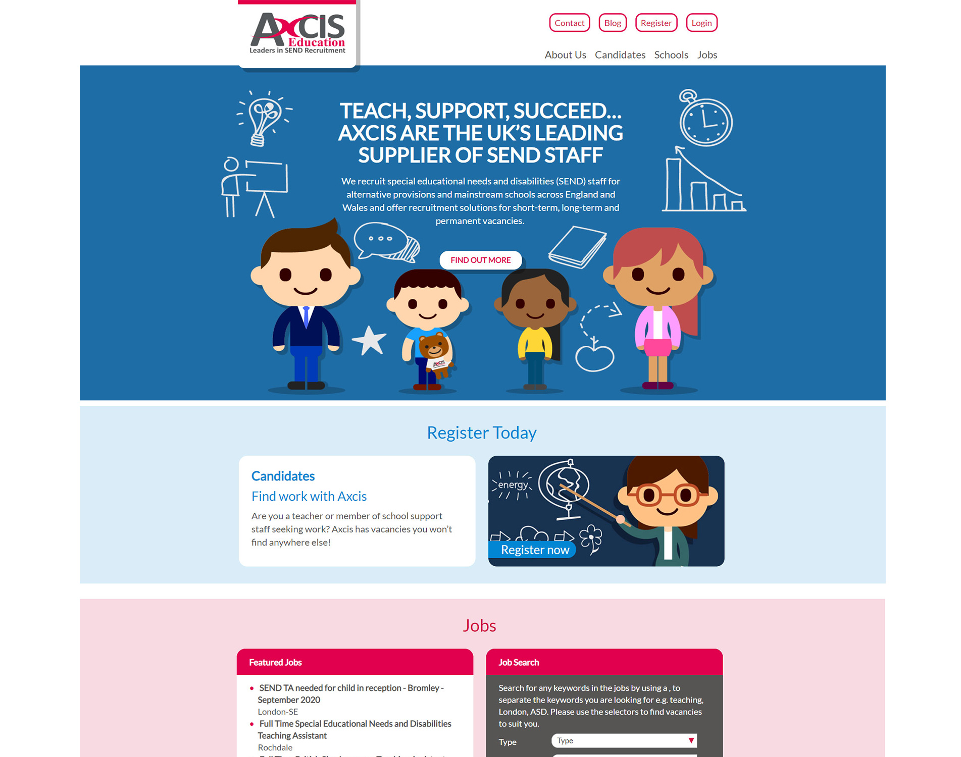 Axcis Education Recruitment - Homepage